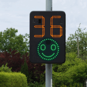 pole mounted speed indicator sign