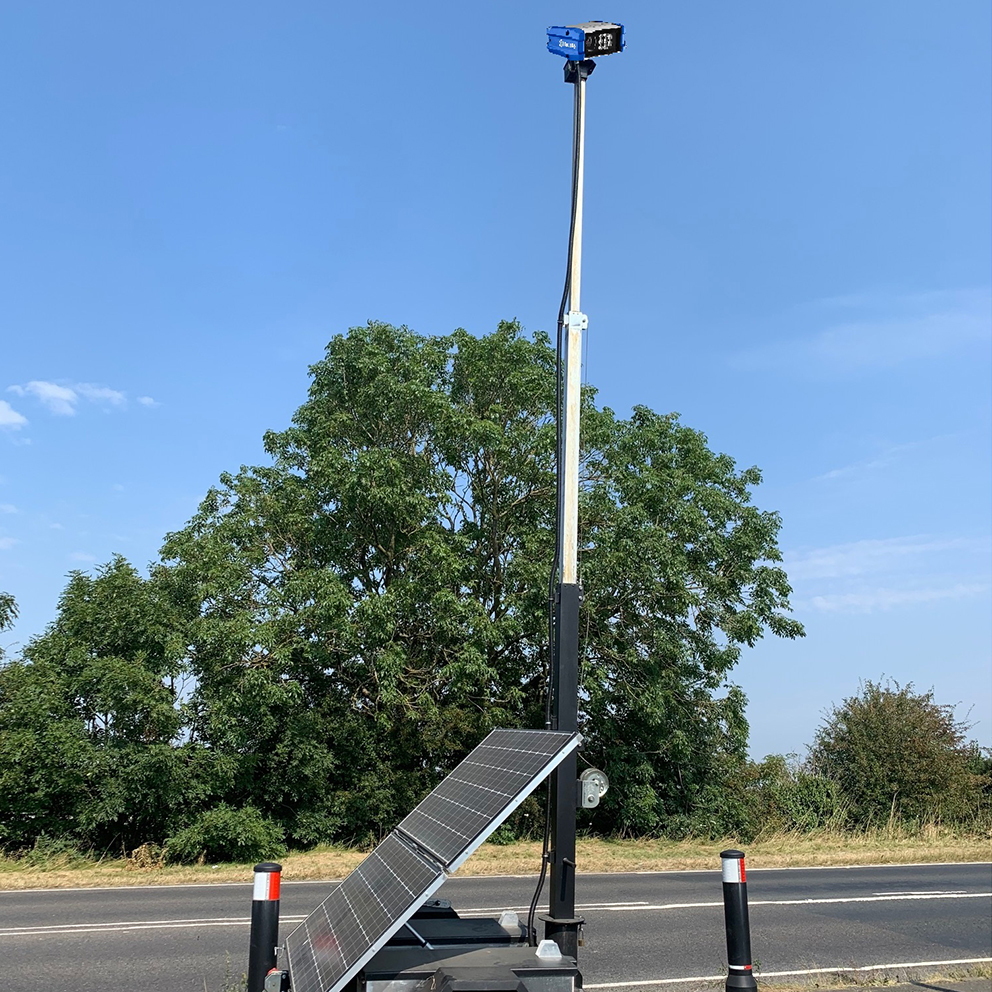 solar anpr security trailer