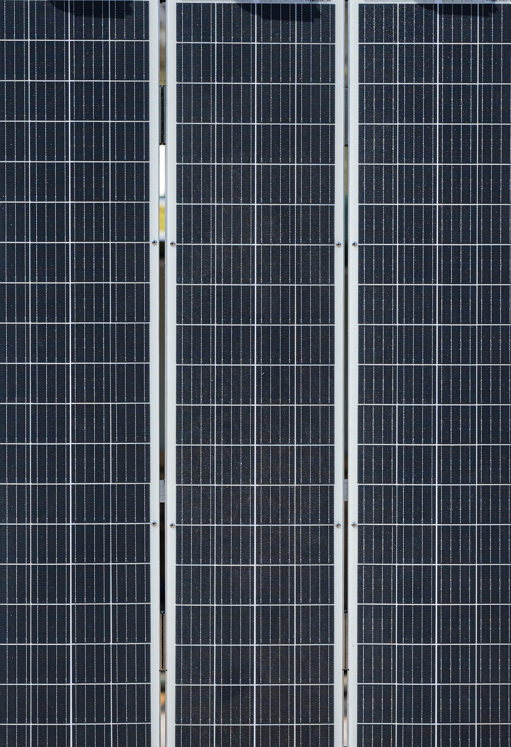 close up of solar panels